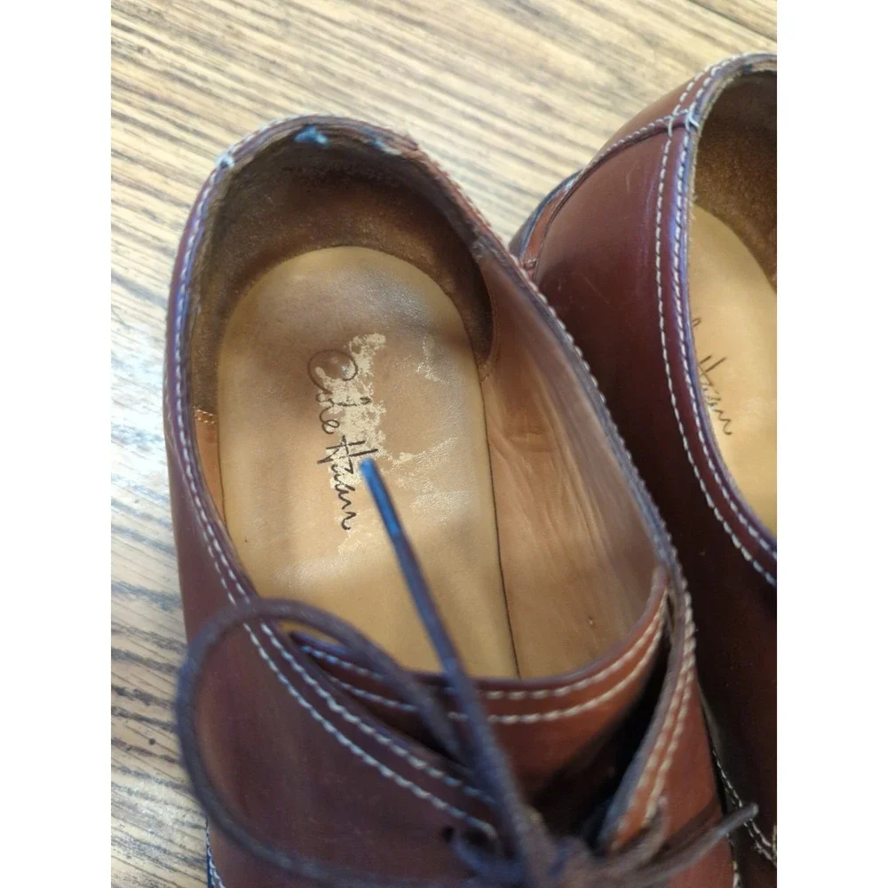 Men's 9.5 M Cole Haan Brown Chestnut‎ Leather Comfort Dress Shoes